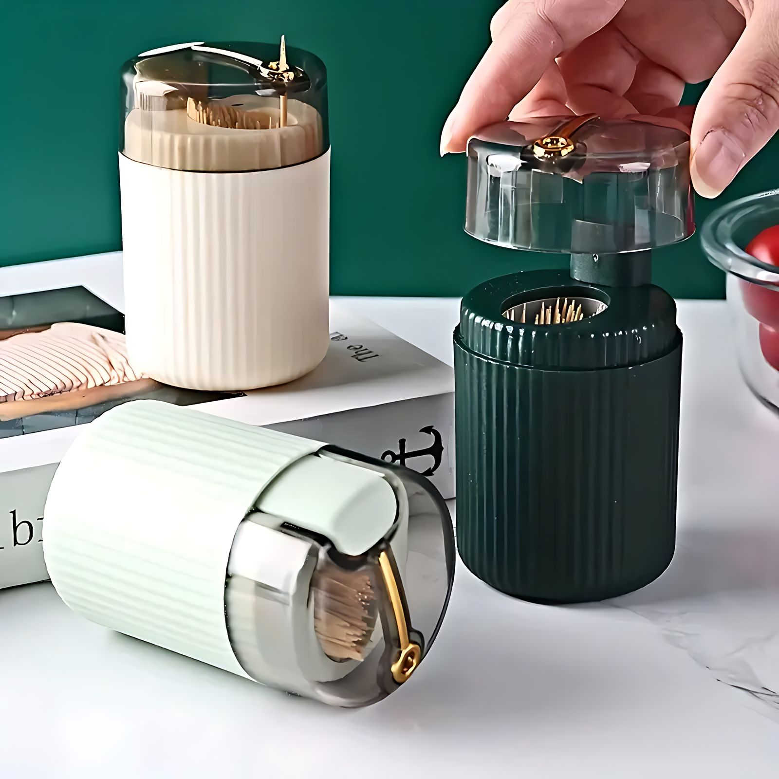 AuraServe – Elegant Automatic Toothpick Dispenser for Modern Dining - All Around Casa