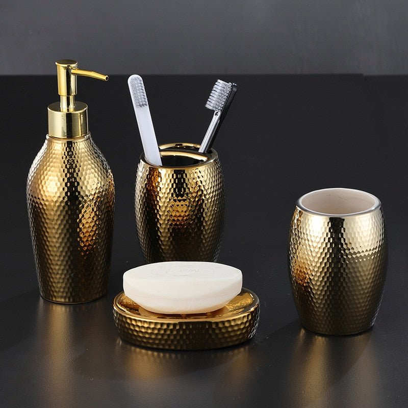 Aurelia Luxe Bathroom Set – Sophisticated 4 - Piece Collection for a Modern Spa Ambiance - All Around Casa
