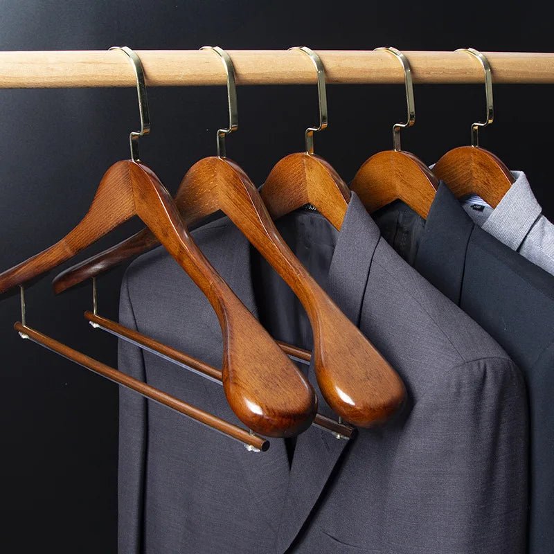 Aureum Luxe Walnut Hanger – Elegant Wooden Design for Timeless Wardrobe Care - All Around Casa