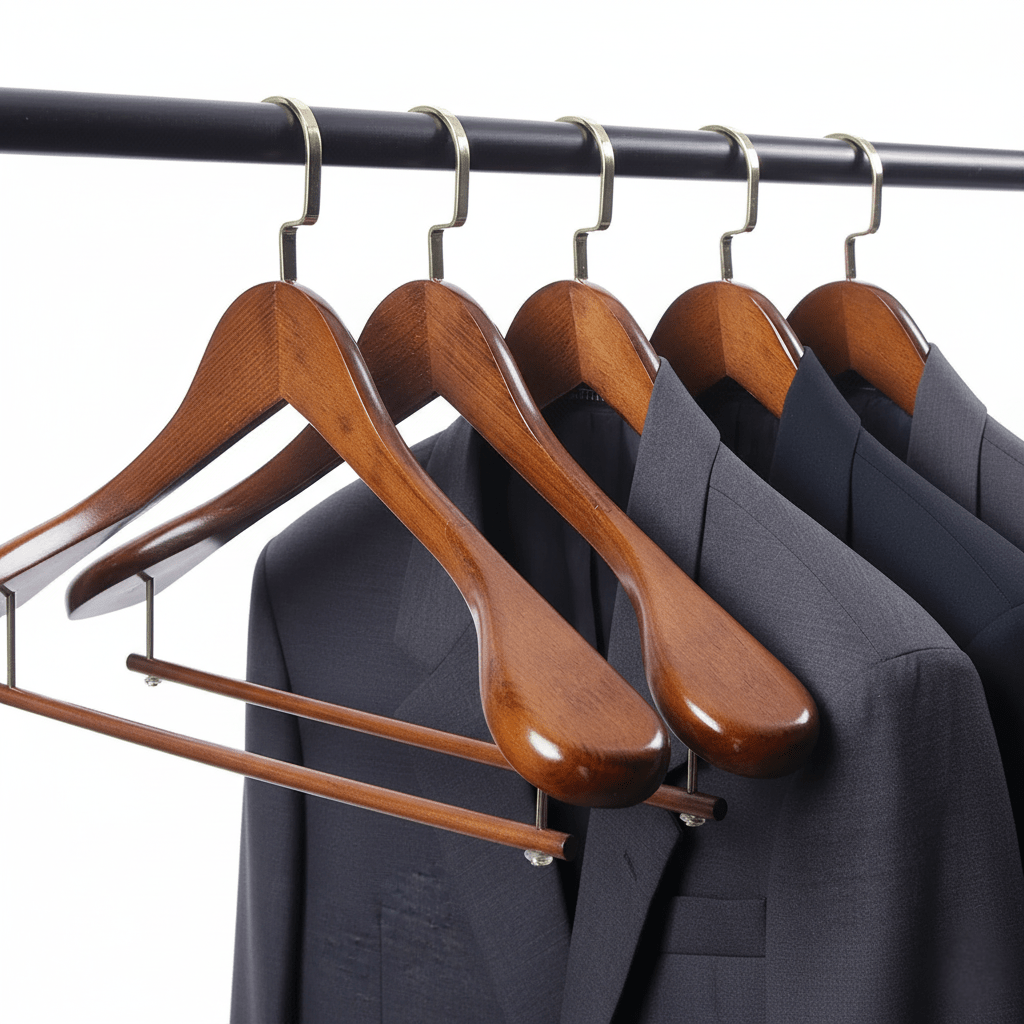 Aureum Luxe Walnut Hanger – Elegant Wooden Design for Timeless Wardrobe Care - All Around Casa