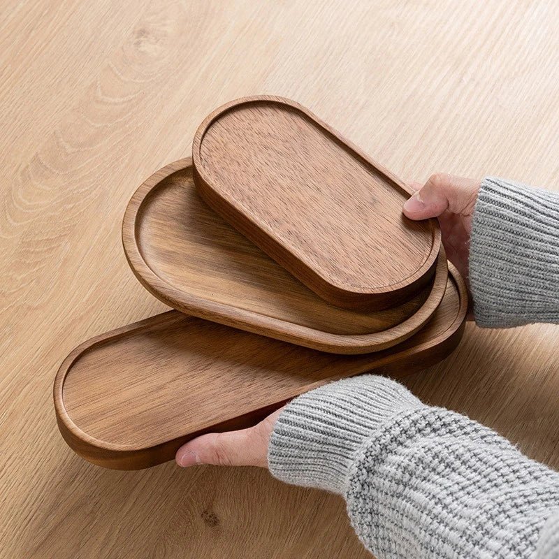 Aurevia Elegant Wood Serving Tray for Rustic Charm - All Around Casa