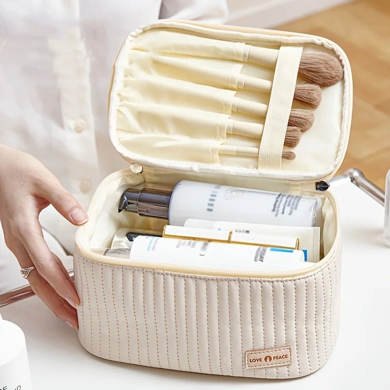 Aurevia Luxe Cosmetic Organizer Bag – Elegant Travel Companion for Effortless Beauty - All Around Casa