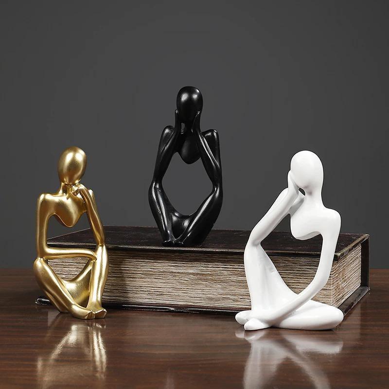 Aurevo Elegant Resin Statue – Modern Abstract Sculpture for Refined Interiors - All Around Casa