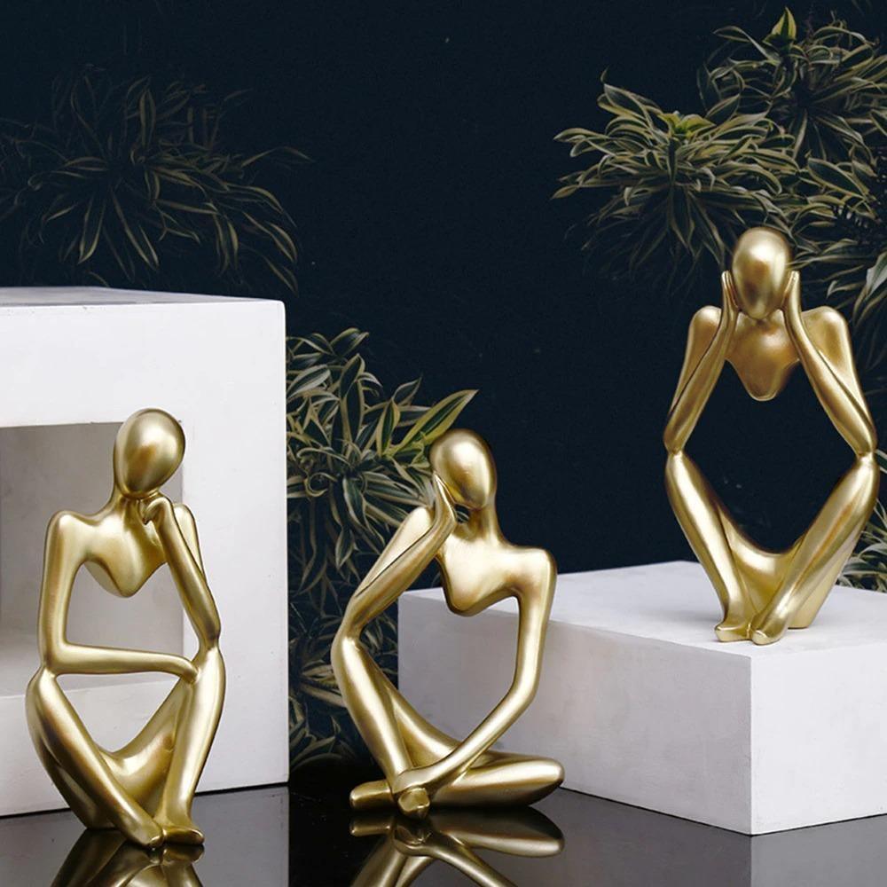 Aurevo Elegant Resin Statue – Modern Abstract Sculpture for Refined Interiors - All Around Casa