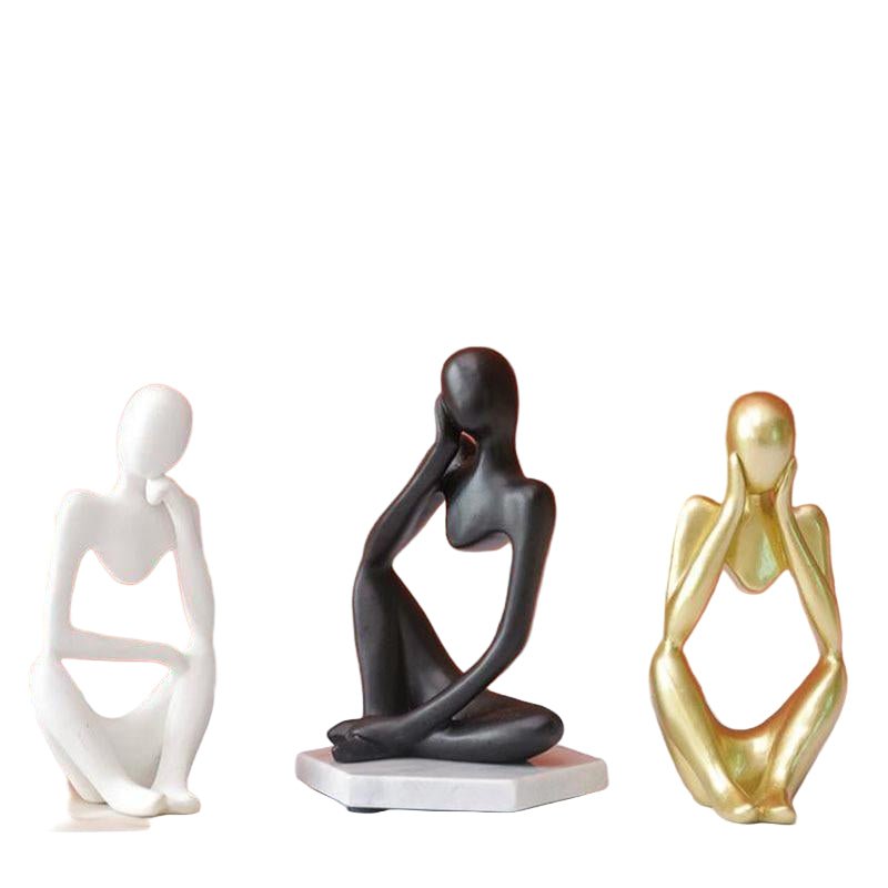 Aurevo Elegant Resin Statue – Modern Abstract Sculpture for Refined Interiors - All Around Casa