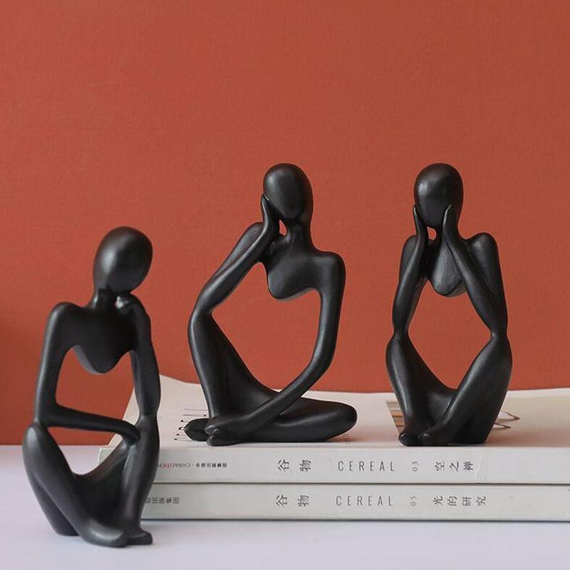 Aurevo Elegant Resin Statue – Modern Abstract Sculpture for Refined Interiors - All Around Casa