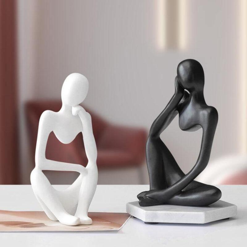 Aurevo Elegant Resin Statue – Modern Abstract Sculpture for Refined Interiors - All Around Casa