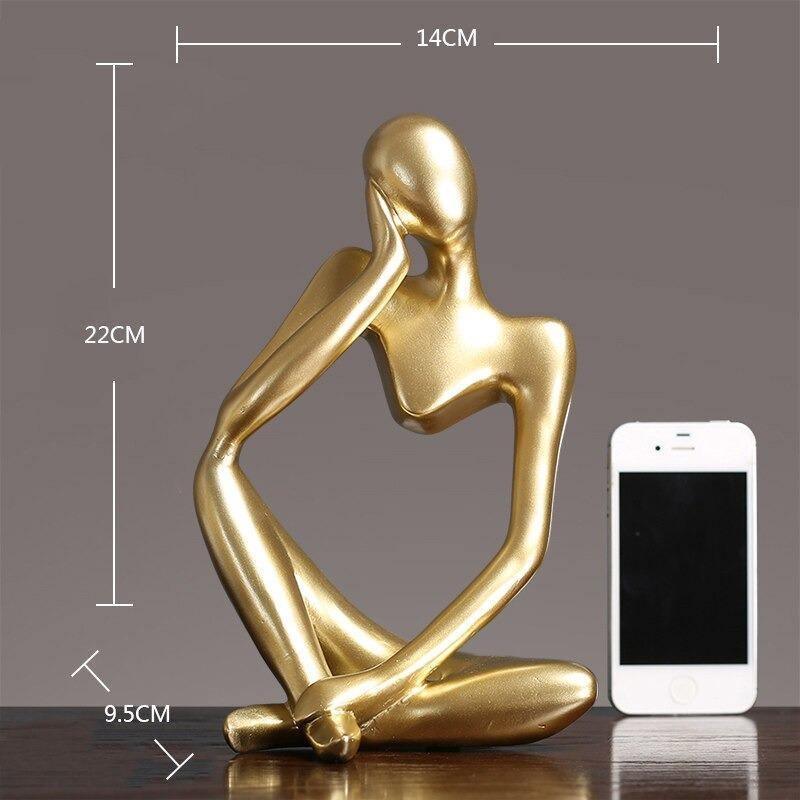 Aurevo Elegant Resin Statue – Modern Abstract Sculpture for Refined Interiors - All Around Casa