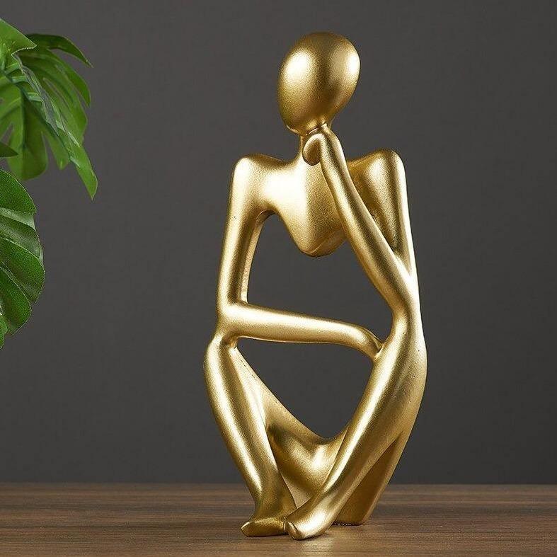Aurevo Elegant Resin Statue – Modern Abstract Sculpture for Refined Interiors - All Around Casa