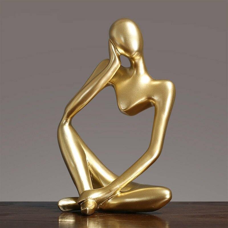 Aurevo Elegant Resin Statue – Modern Abstract Sculpture for Refined Interiors - All Around Casa