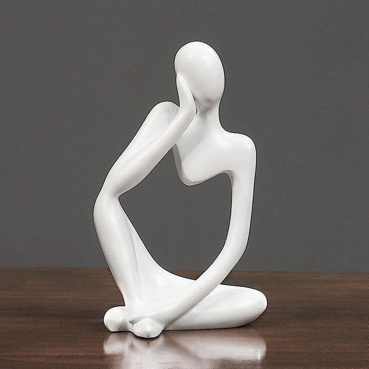 Aurevo Elegant Resin Statue – Modern Abstract Sculpture for Refined Interiors - All Around Casa