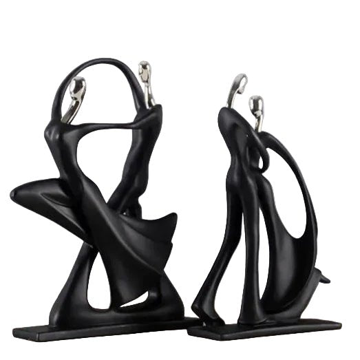 Aurevo Graceful Nordic Couple Sculpture – Modern Art Accent for Elegant Interiors - All Around Casa