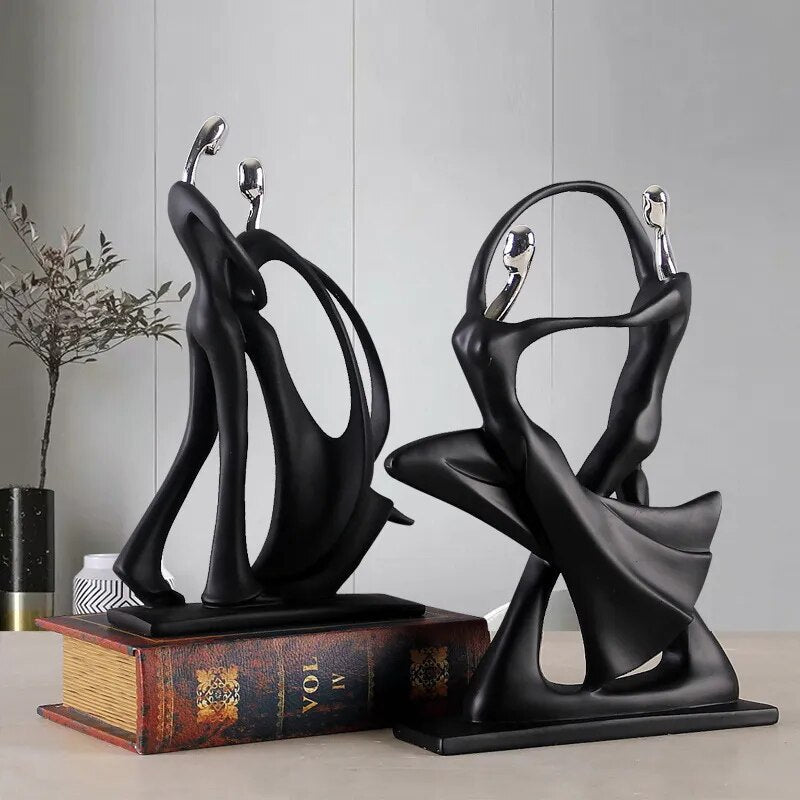 Aurevo Graceful Nordic Couple Sculpture – Modern Art Accent for Elegant Interiors - All Around Casa