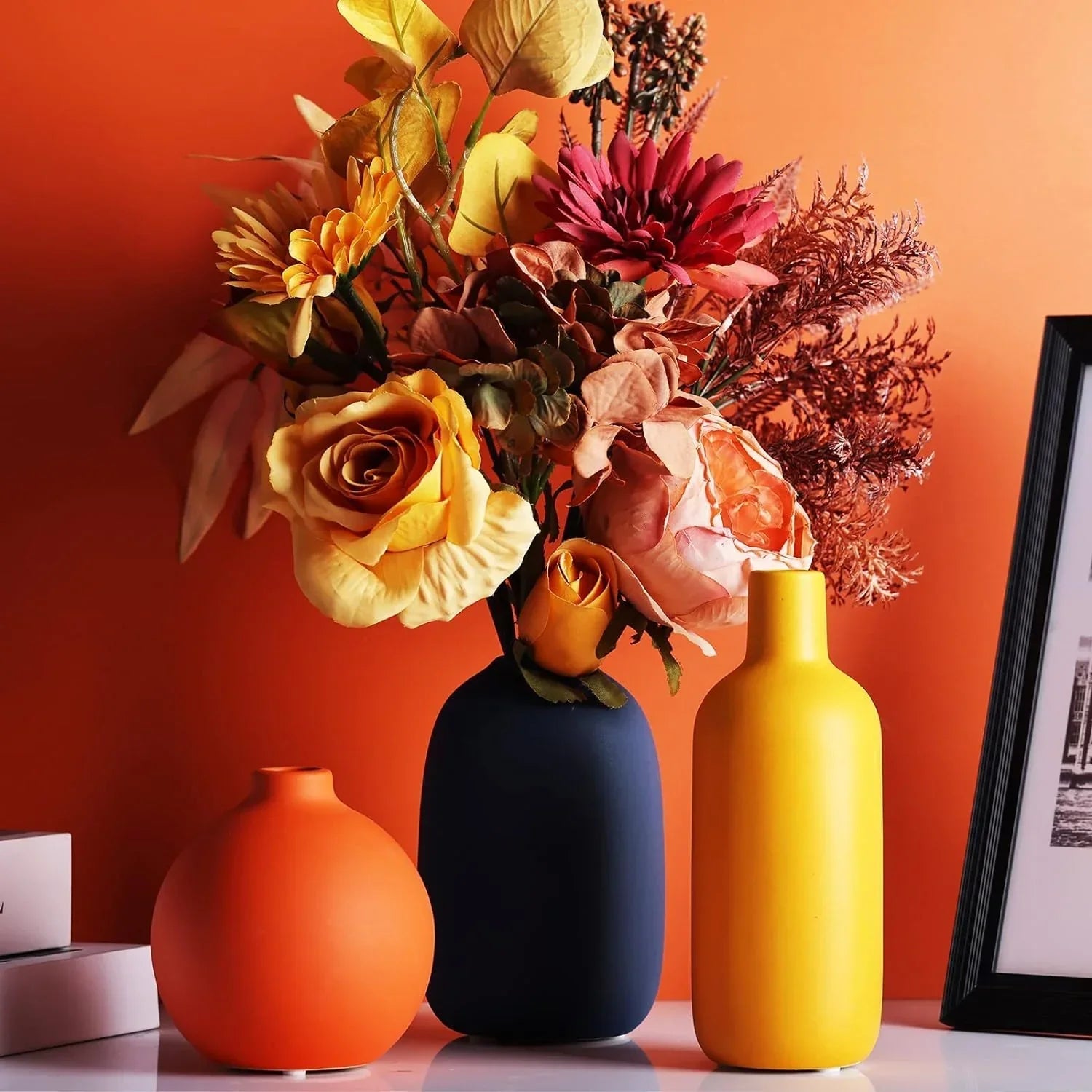 Auric Plume Ceramic Vase – Elegant Scandinavian Accent for Modern Interiors - All Around Casa