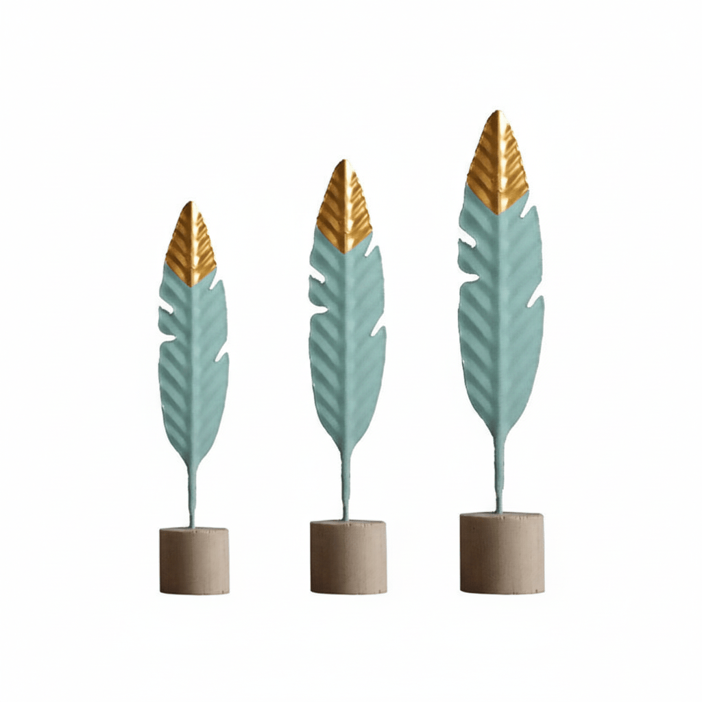 Auric Plume Elegant Desk Sculpture for a Chic Interior - All Around Casa