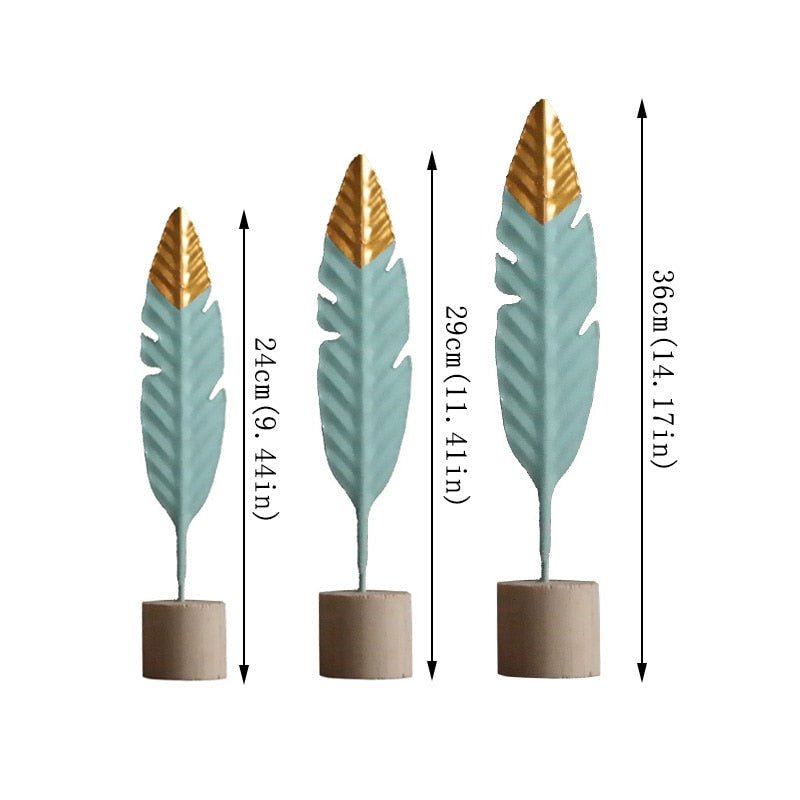 Auric Plume Elegant Desk Sculpture for a Chic Interior - All Around Casa