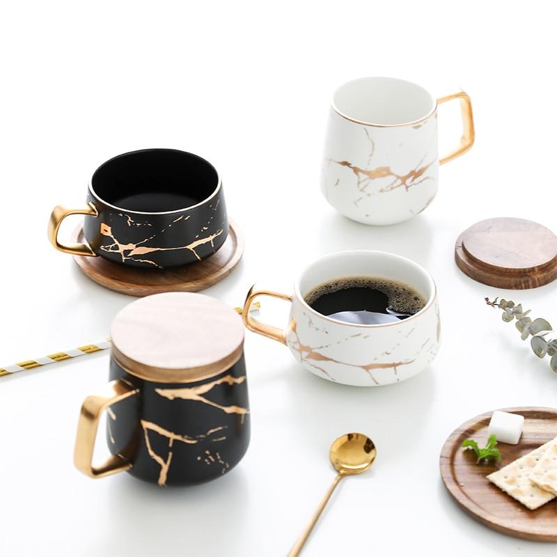 AuricMist Elegant Ceramic Mug with Contemporary Gold Accents for Modern Dining - All Around Casa