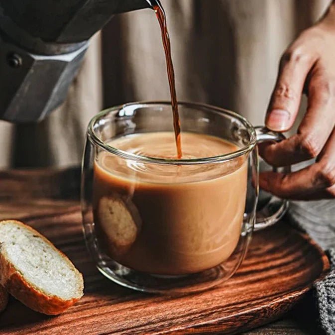 AuriGlass Elegant Handblown Mugs for a Serene Coffee & Tea Ritual - All Around Casa