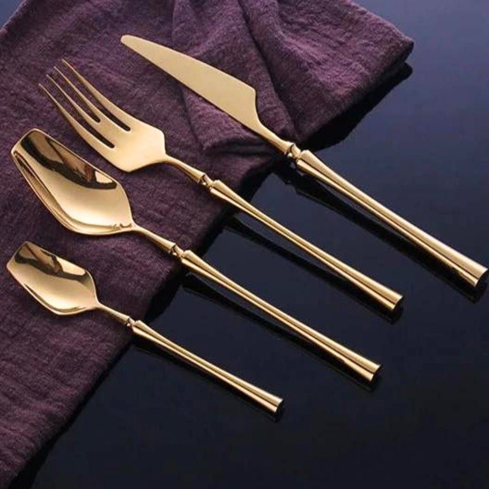 Aurivelle Luxe Stainless Cutlery Set – Elegant Dining Accent for Modern Tables - All Around Casa