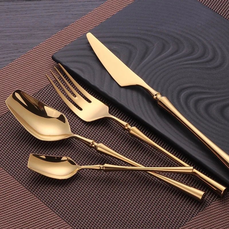 Aurivelle Luxe Stainless Cutlery Set – Elegant Dining Accent for Modern Tables - All Around Casa
