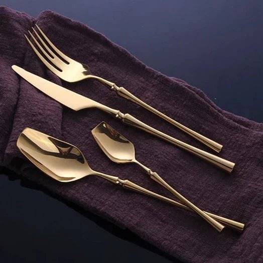 Aurivelle Luxe Stainless Cutlery Set – Elegant Dining Accent for Modern Tables - All Around Casa