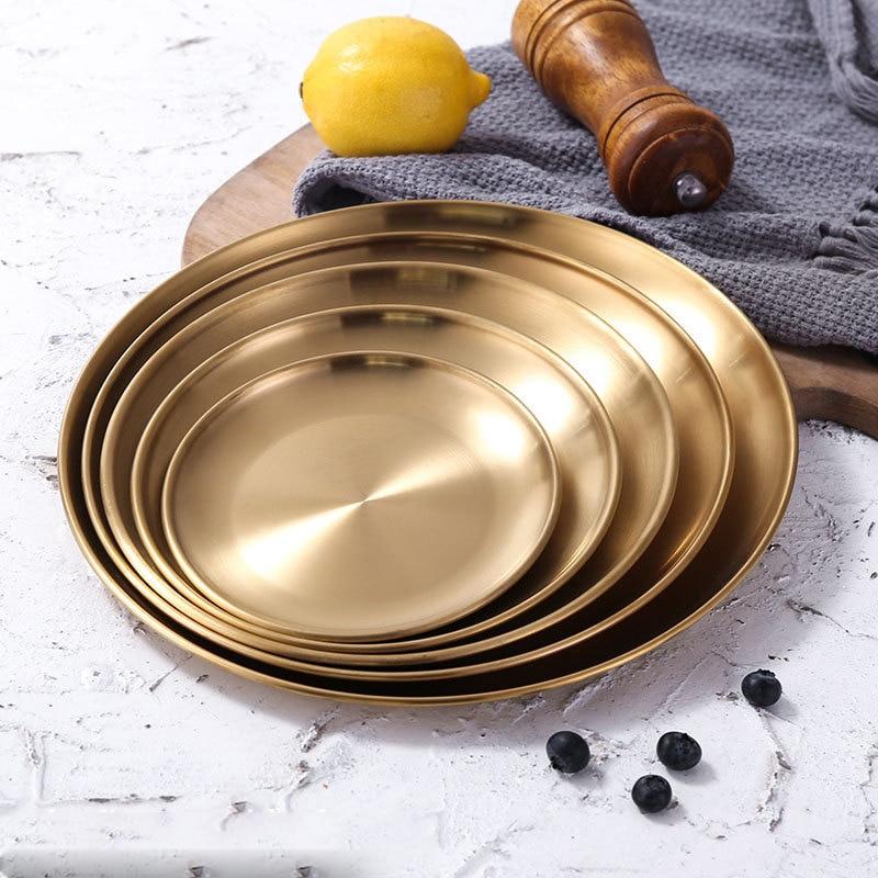 Aurora Gilded Plate Ensemble – Elegant Three - Piece Dining Artistry - All Around Casa