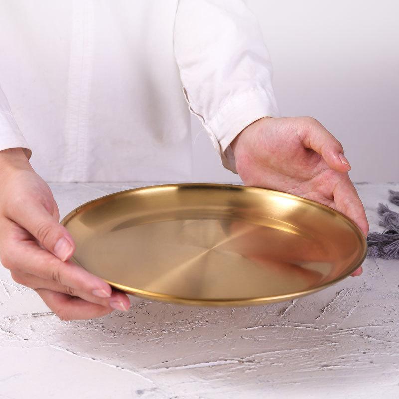 Aurora Gilded Plate Ensemble – Elegant Three - Piece Dining Artistry - All Around Casa
