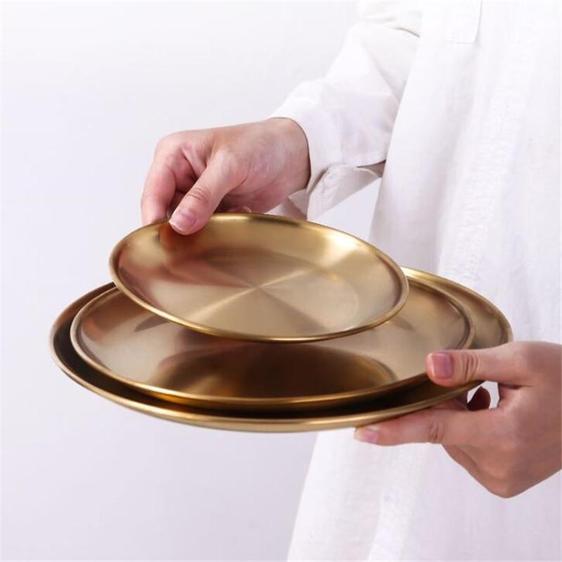 Aurora Gilded Plate Ensemble – Elegant Three - Piece Dining Artistry - All Around Casa