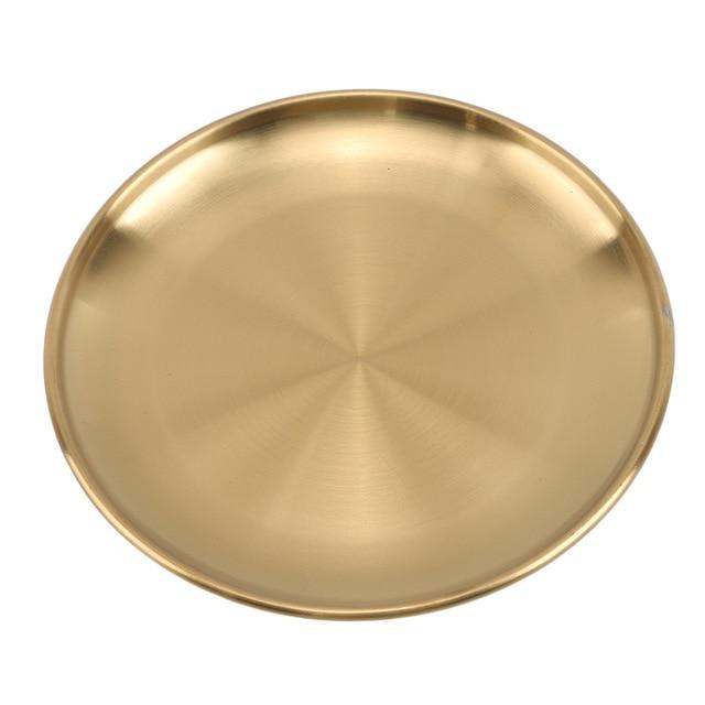 Aurora Gilded Plate Ensemble – Elegant Three - Piece Dining Artistry - All Around Casa