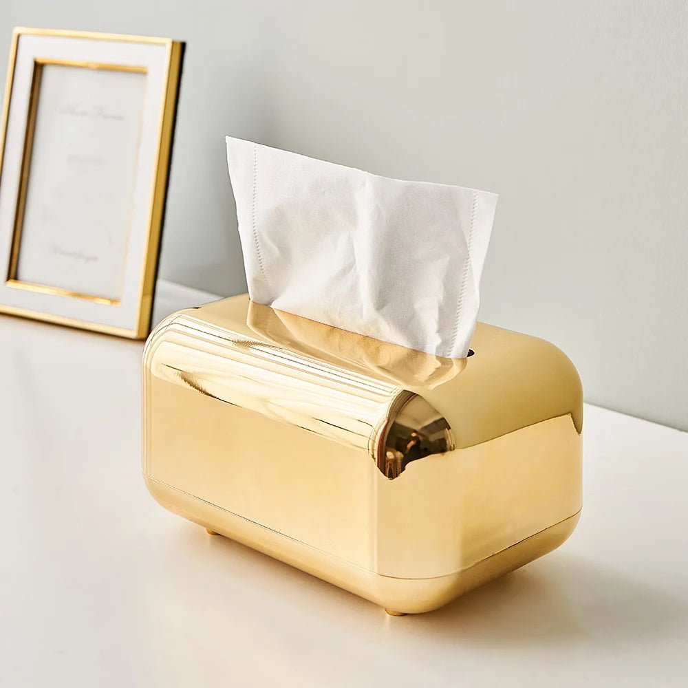 Aurora Luxe Tissue Dispenser – Elegant Gold & Silver Accent for Modern Interiors - All Around Casa