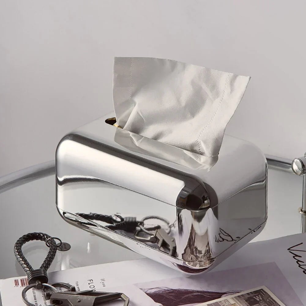 Aurora Luxe Tissue Dispenser – Elegant Gold & Silver Accent for Modern Interiors - All Around Casa