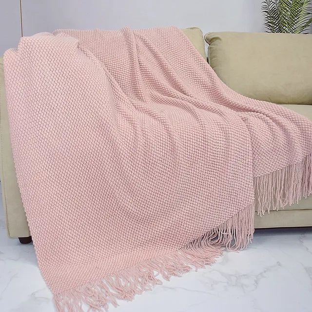 Aurora Weave Luxe Knitted Blanket for a Warm, Sophisticated Home - All Around Casa
