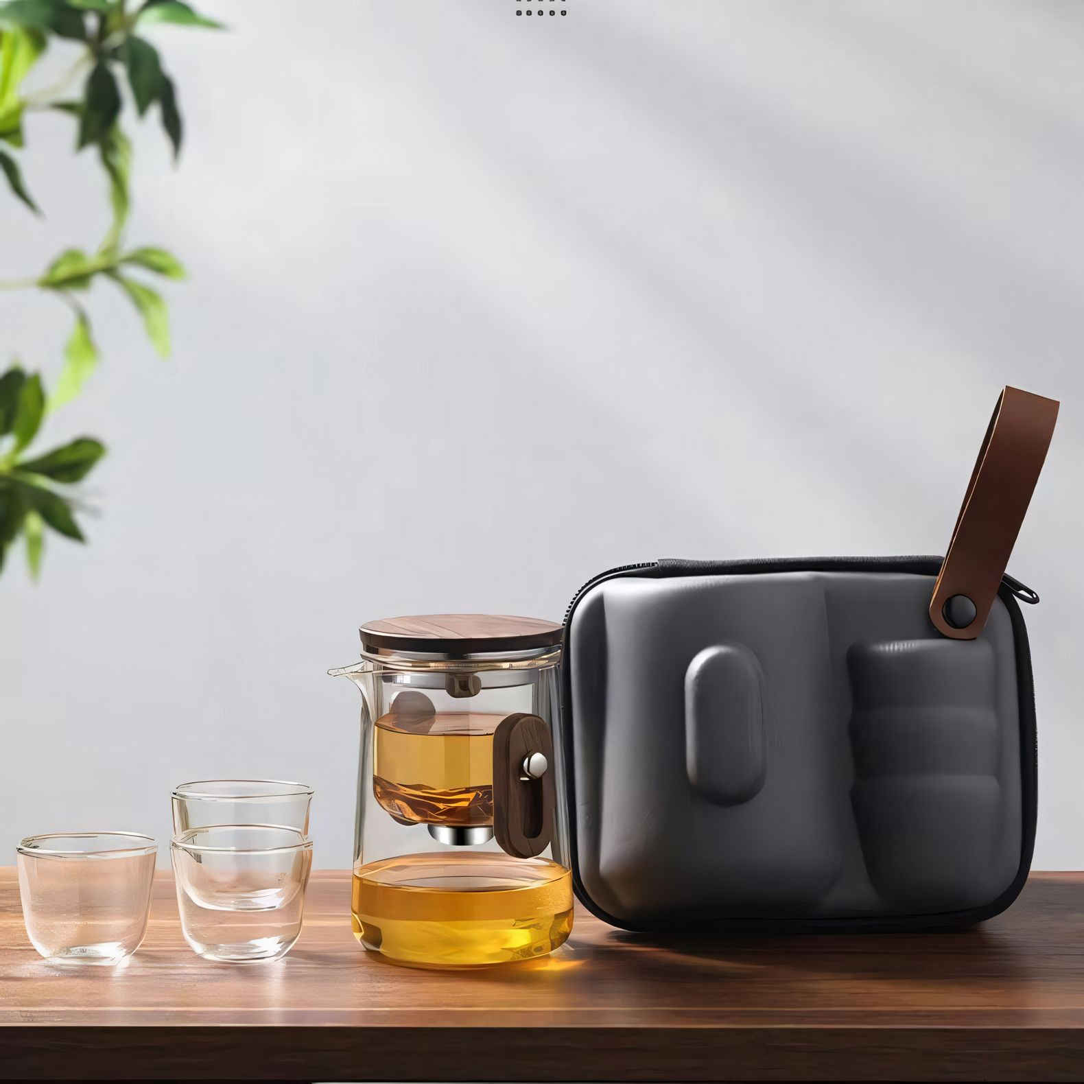AuroraBrew Elegant Glass Travel Tea Set for Refined Moments Anywhere - All Around Casa