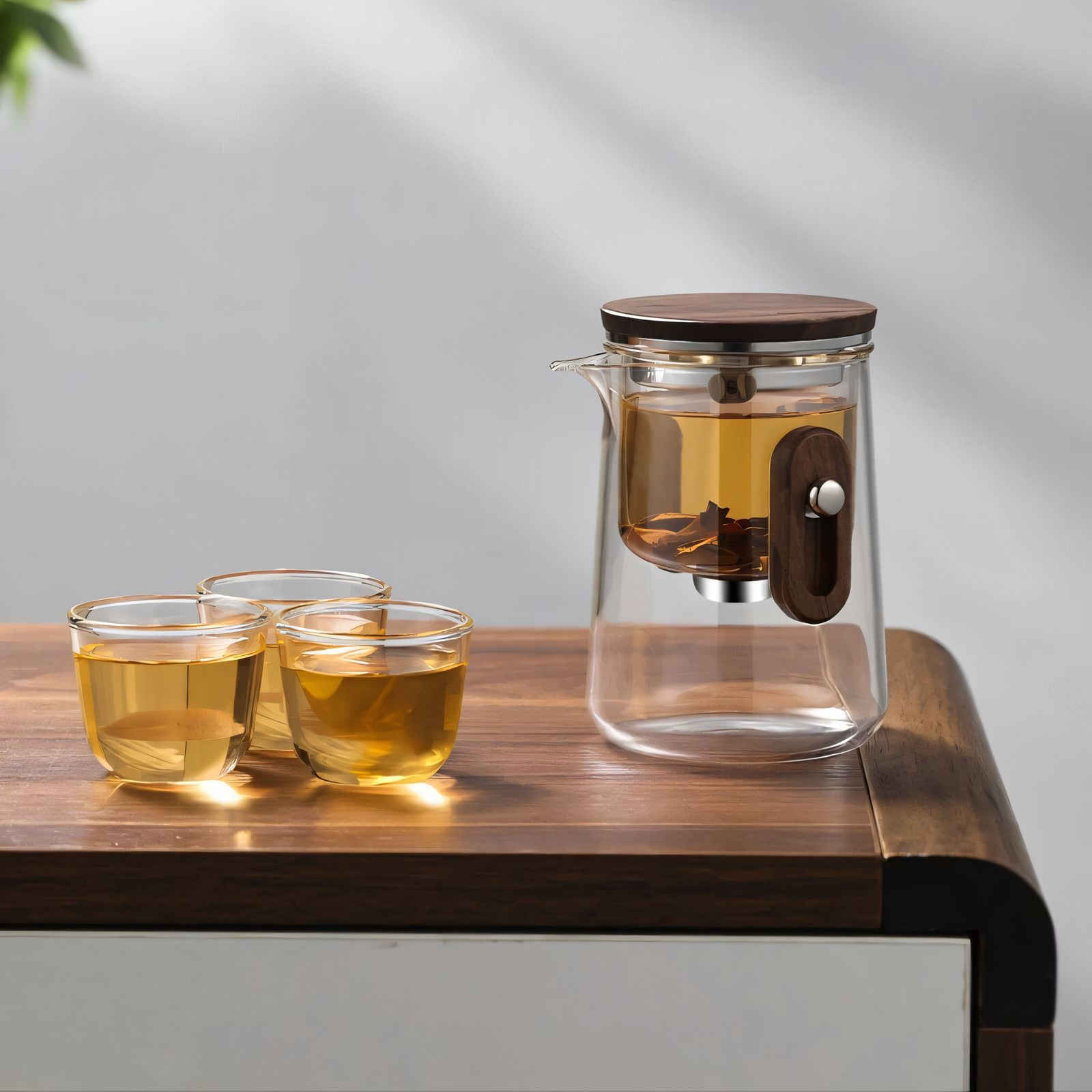 AuroraBrew Elegant Glass Travel Tea Set for Refined Moments Anywhere - All Around Casa