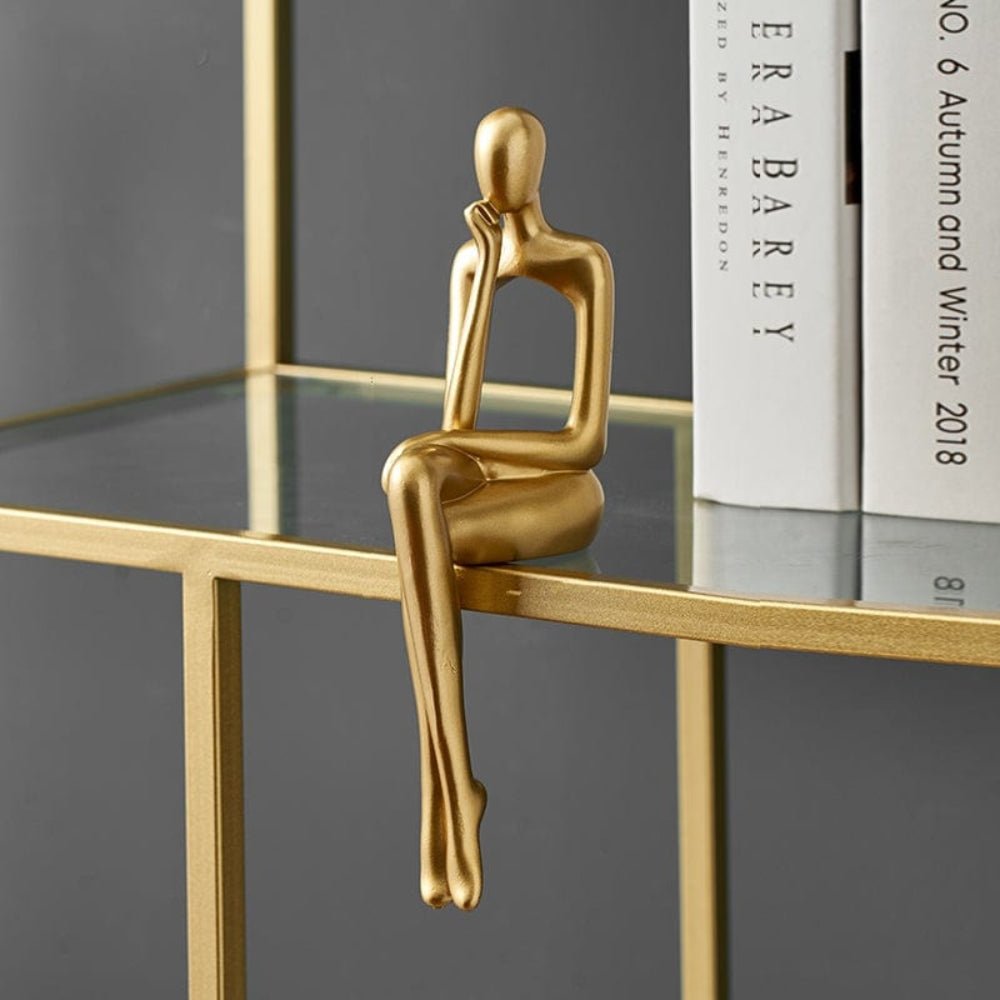 AuroraGaze Elegant Gold Resin Sculpture for a Sophisticated Interior - All Around Casa