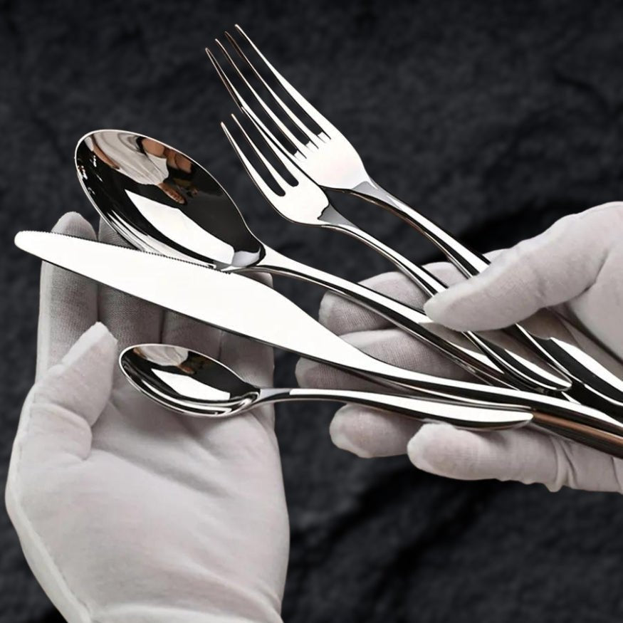 AuroraSteel Elegant Flatware Set – Timeless Dining Sophistication for Modern Tables - All Around Casa
