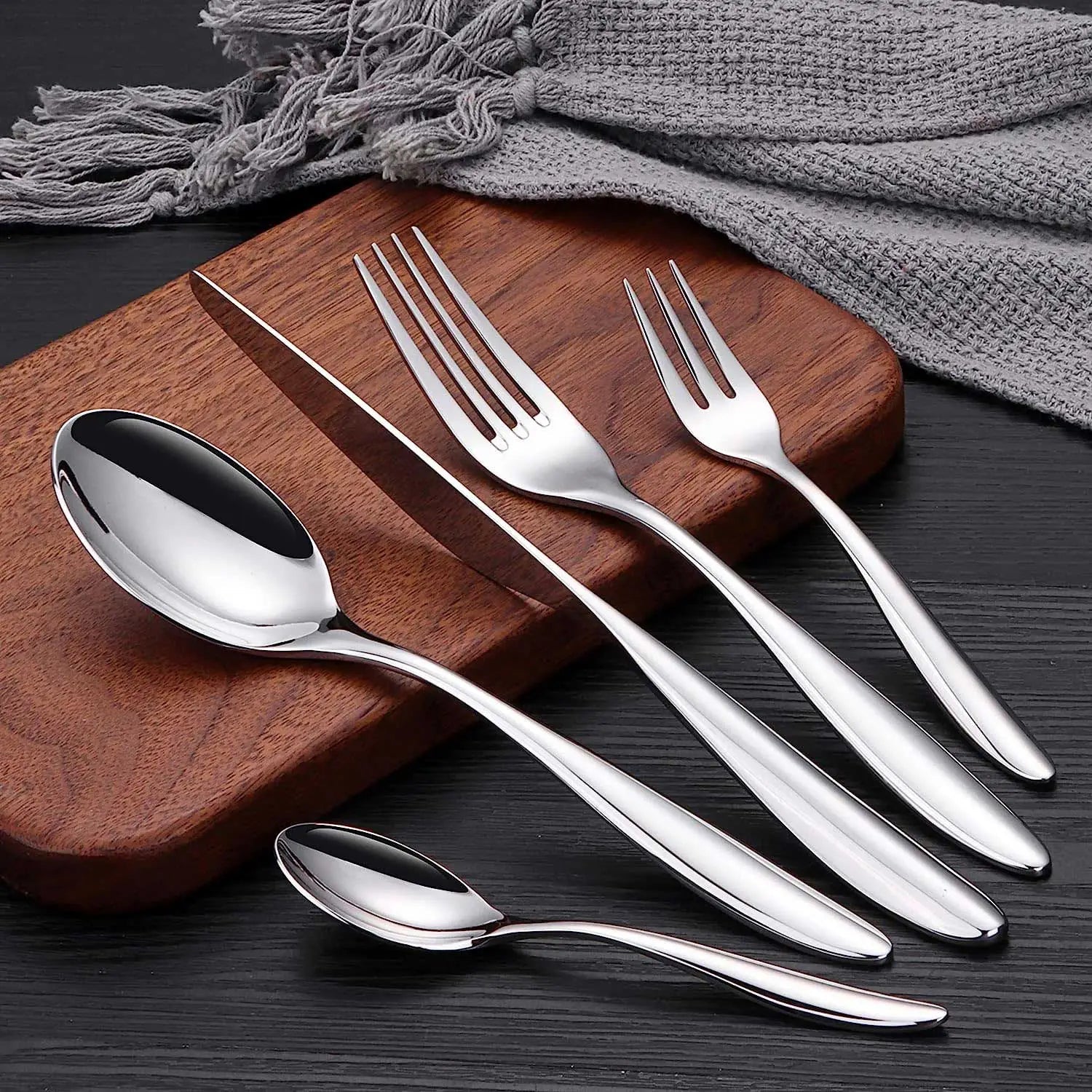 AuroraSteel Elegant Flatware Set – Timeless Dining Sophistication for Modern Tables - All Around Casa