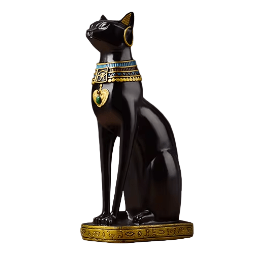 Aurum Bastet Elegant Cat Figurine with Ancient Egyptian Charm - All Around Casa