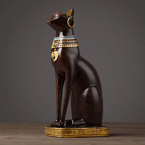 Aurum Bastet Elegant Cat Figurine with Ancient Egyptian Charm - All Around Casa