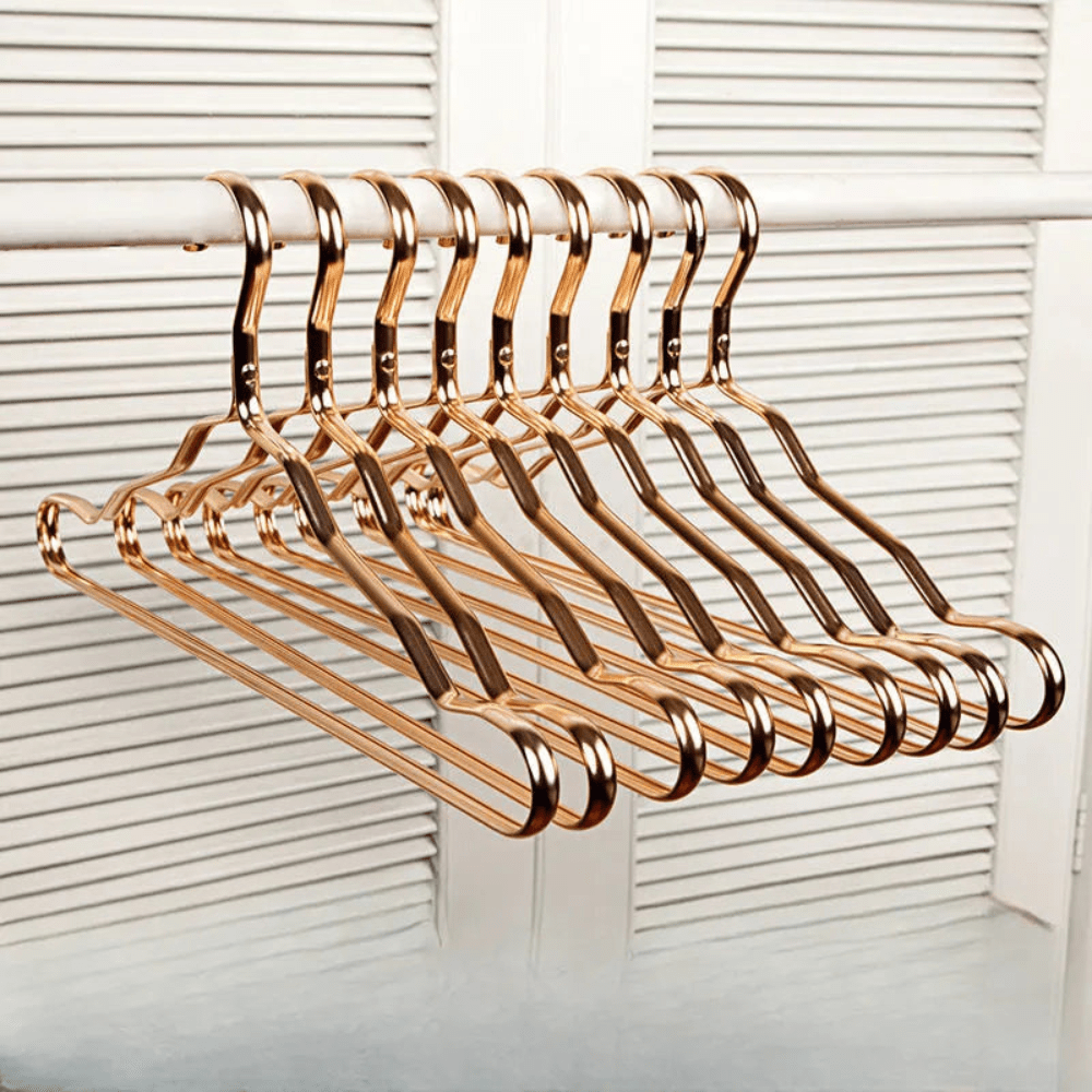 AurumLine Sleek Brass Coat Hangers – Minimalist Luxury for Refined Wardrobes - All Around Casa