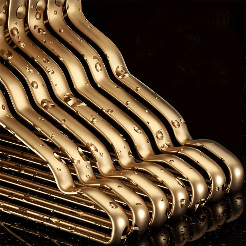 AurumLine Sleek Brass Coat Hangers – Minimalist Luxury for Refined Wardrobes - All Around Casa