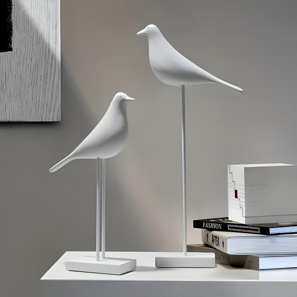 Aviora Elegant Ceramic Bird Sculptures for Modern Tranquil Interiors - All Around Casa