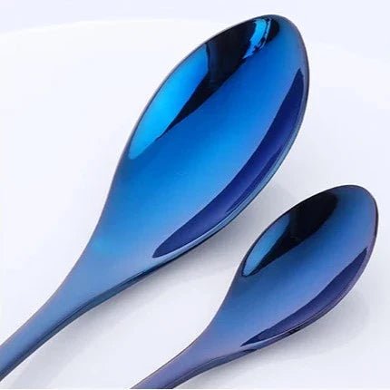 AzureWave Elegant Flatware Set – Stainless Steel Dining Cutlery with Ocean - Inspired Accents for Sophisticated Tables - All Around Casa