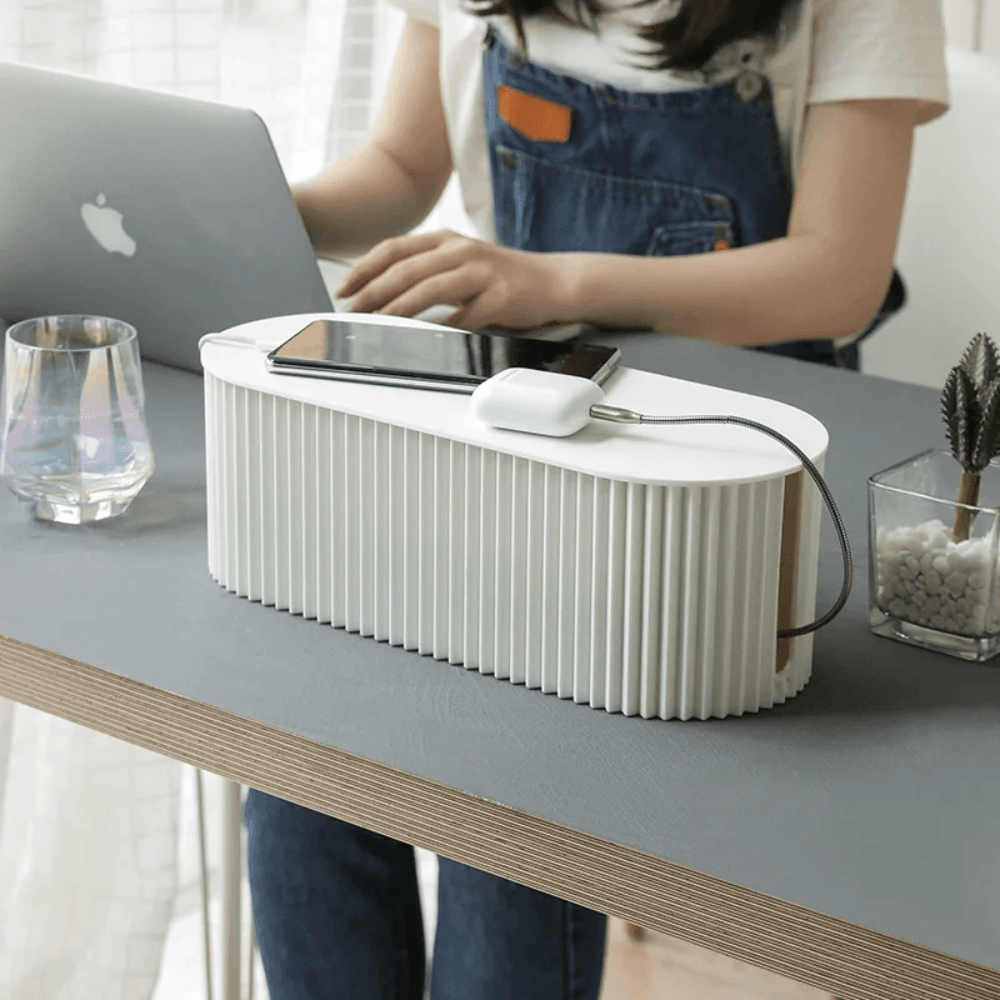 CableHaven Elegant Organizer Box – Stylish Cord Management for a Clutter - Free Interior - All Around Casa