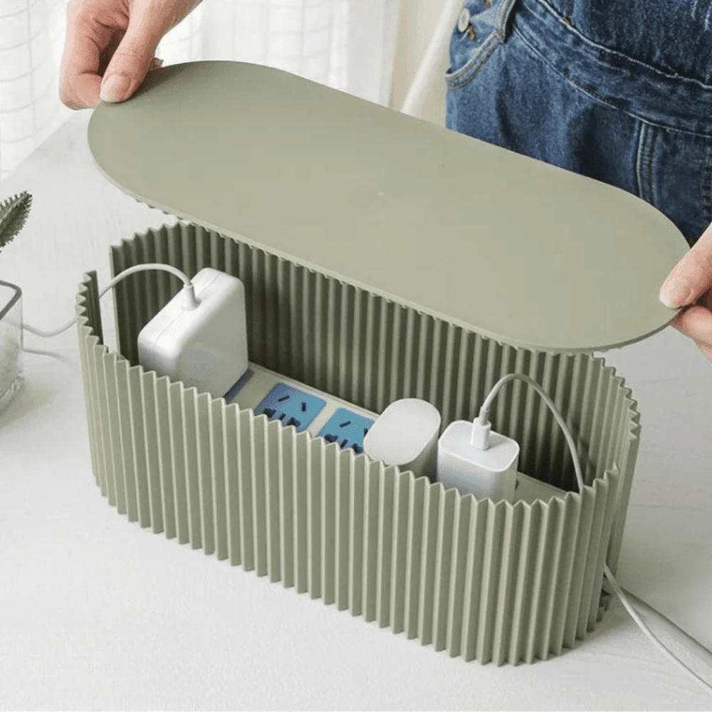 CableHaven Elegant Organizer Box – Stylish Cord Management for a Clutter - Free Interior - All Around Casa