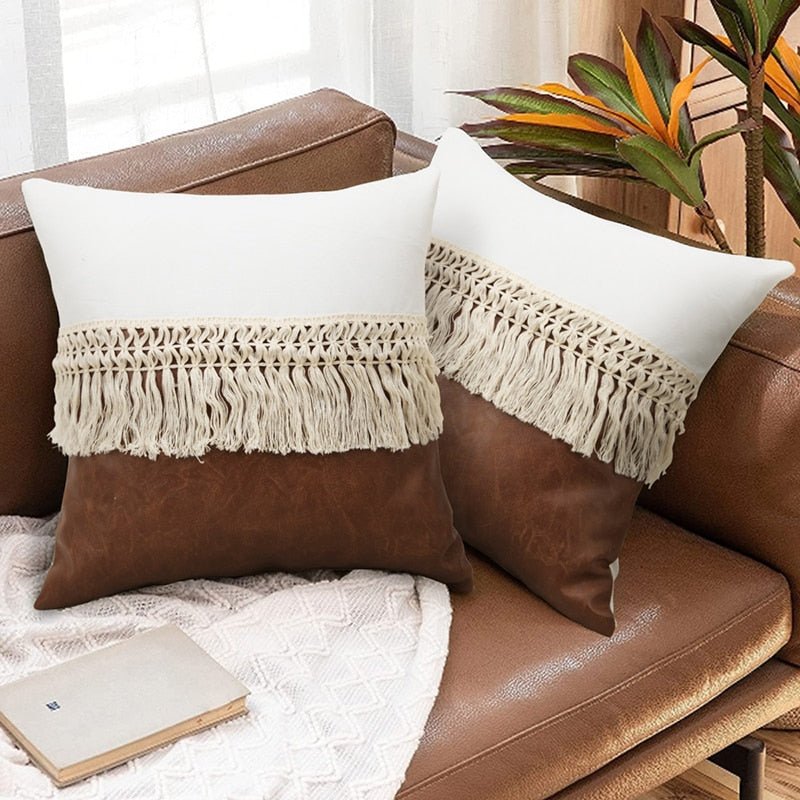 CasaLoom Boho Tassel Pillow Covers – Chic Accent Set for Cozy Living Spaces - All Around Casa