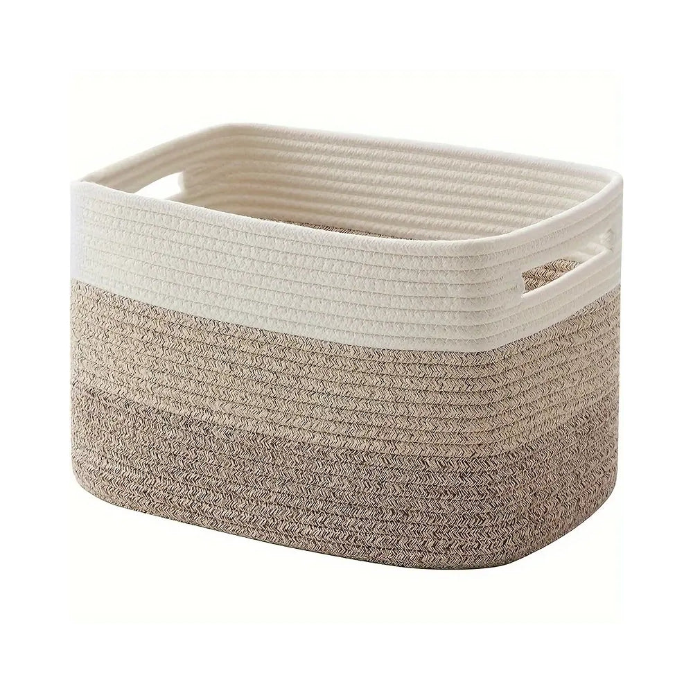 CasaLoom Elegant Cotton Rope Storage Basket for Modern Living Spaces - All Around Casa