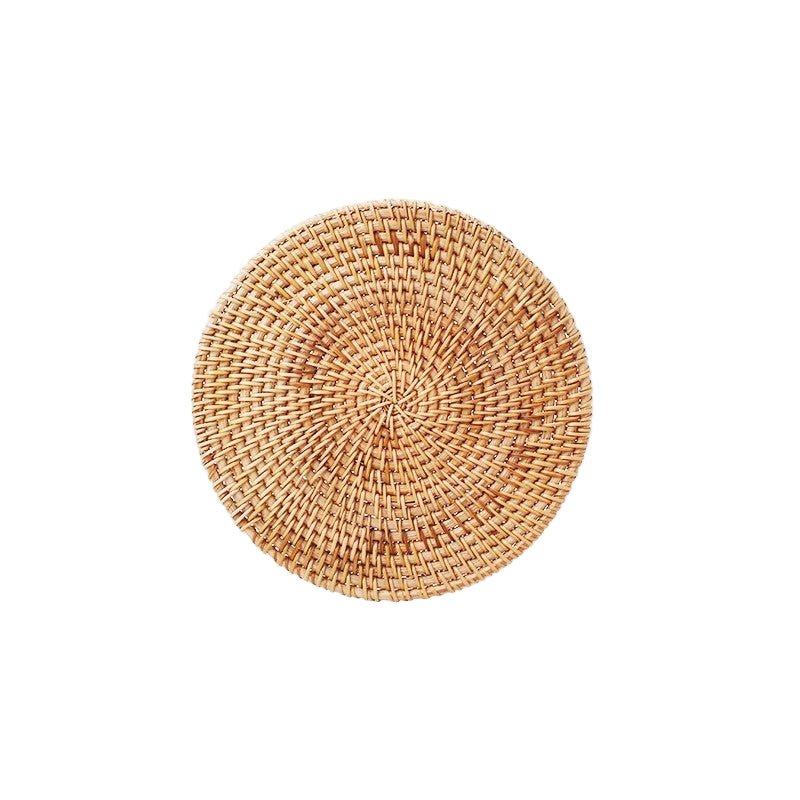 Cestino Bamboo & Rattan Coaster Set – Natural Elegance for Coffee & Tea Moments - All Around Casa