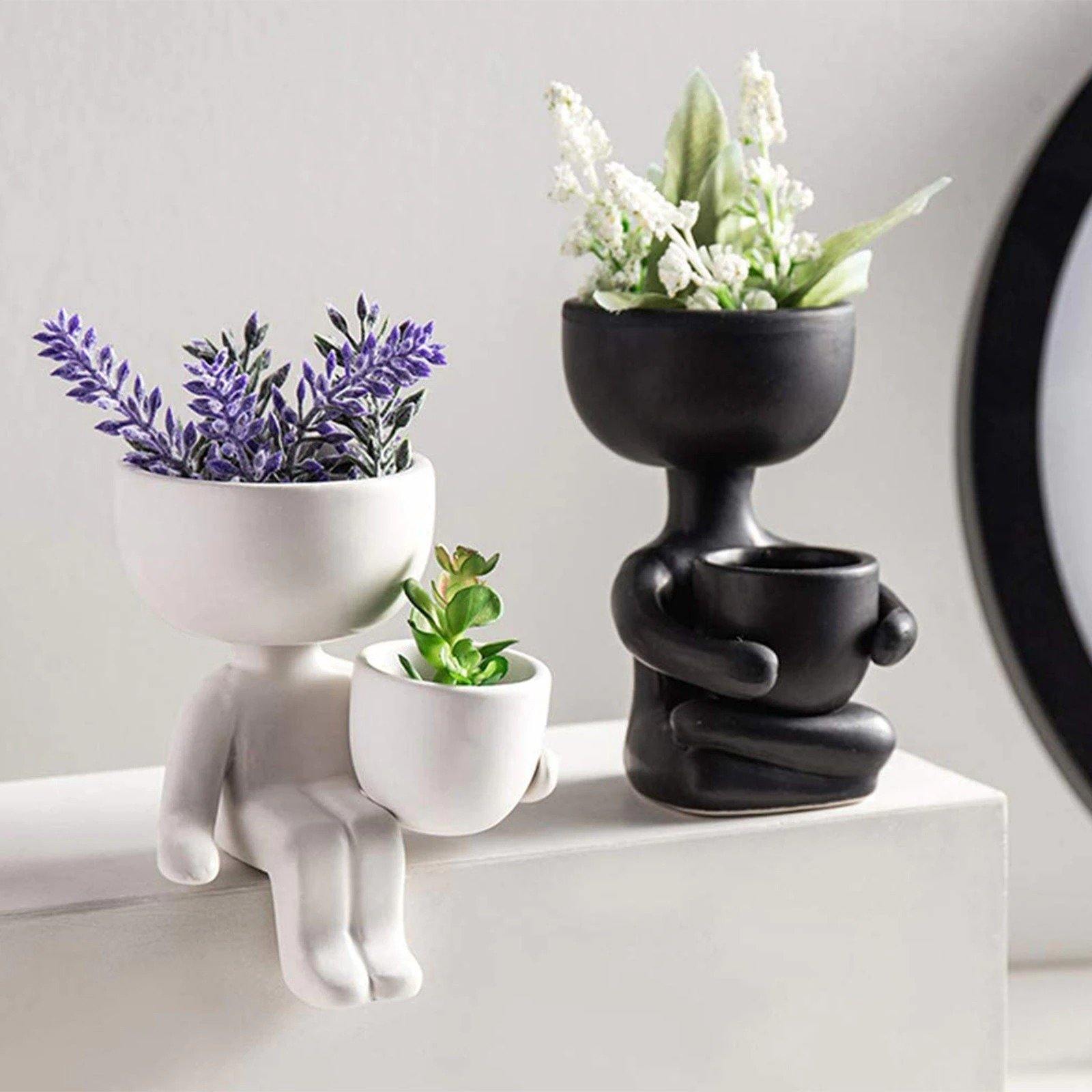 ClayHaven Whimsical Succulent Planter – Charming Ceramic Decor for a Playful Touch - All Around Casa