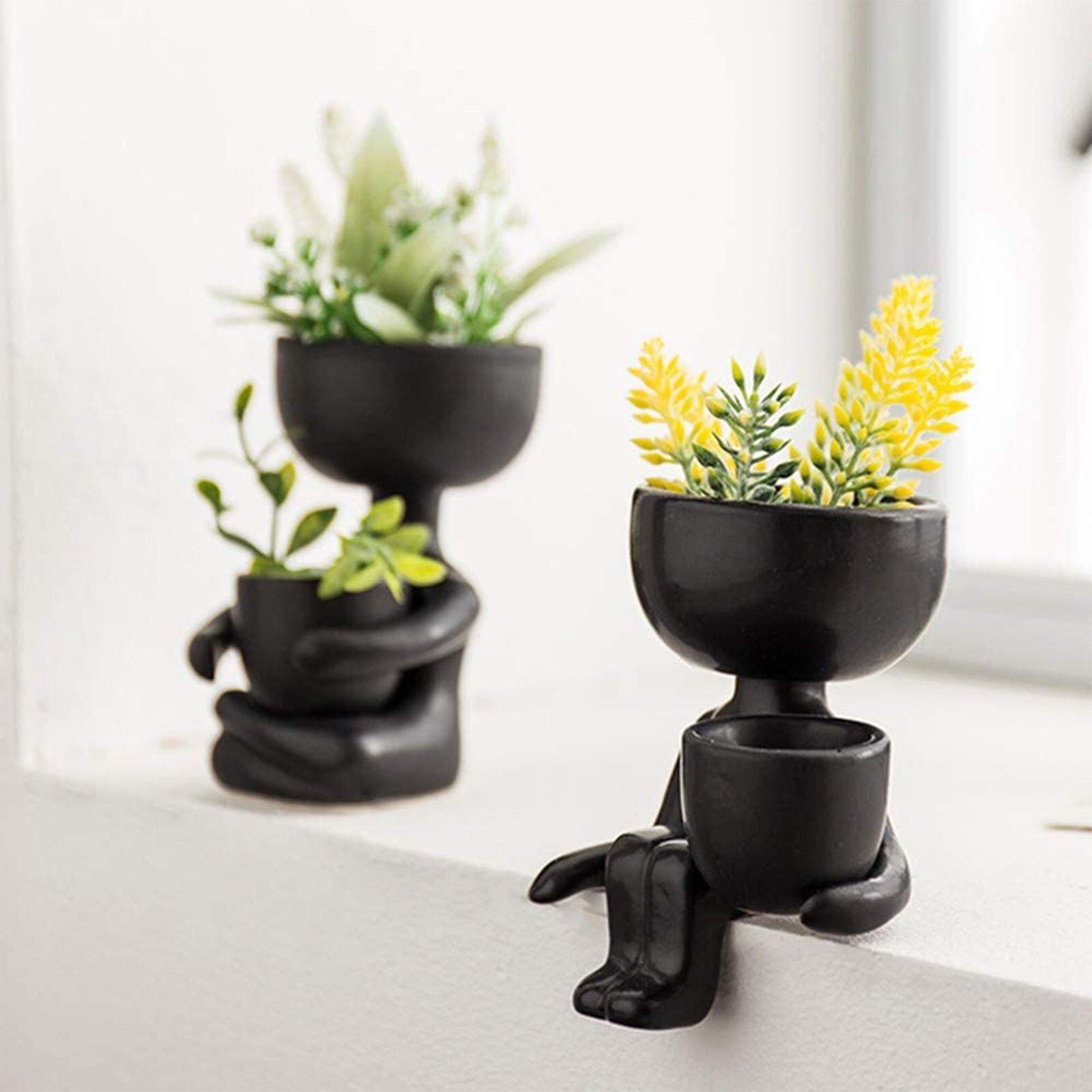 ClayHaven Whimsical Succulent Planter – Charming Ceramic Decor for a Playful Touch - All Around Casa